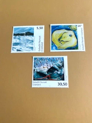 2008 GREENLAND  SC.##515 - 517, CONTEMPORARY ART, COMPLETE, MNH - Image 1 of 4