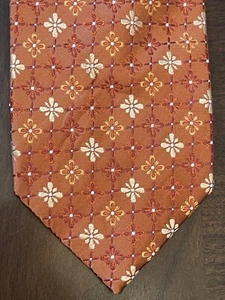Countess Mara Orange Hand Made 100% Silk Men’s Neck Tie Made In China - Picture 1 of 10