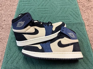 DV1305-104 Nike Air Jordan 1 High Zoom Comfort 2 Blackened Blue Size 7.5 Shoes - Picture 1 of 10