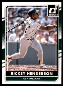 2016 DONRUSS RICKEY HENDERSON OAKLAND ATHLETICS #184