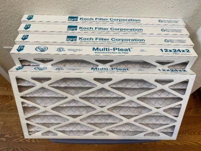 Six Furnace Air Filters (12"x24"x2") Dust and Pollen Merv 8 KOCH USA - 2" thick - Image 1 of 2