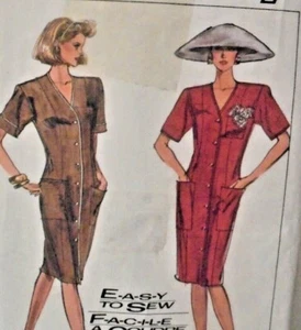 Simp. #8483 Pattern-Misses Semi-fitted dress-Sizes 16-18-20-New-1988 - Picture 1 of 3