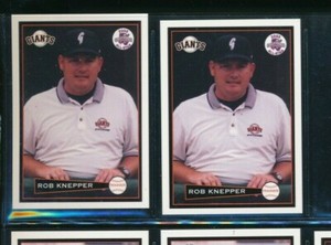 Lot (2) 2005 Grandstand Rob Knepper Trainer San Jose Giants (CD25) SWSW6  