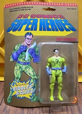 Figura de acción ToyBiz DC Comics Super Heroes The Riddler - Sellada - 1989 Foto 1 de 2