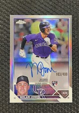 2023 Topps Chrome Refractor Nolan Jones RC AUTO #103/499 RA-NJ Colorado Rockies