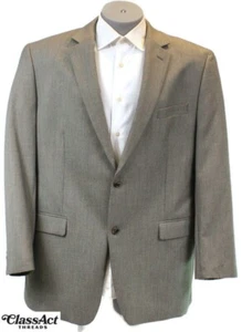 IZOD Blazer Cappotto Sportivo Tuta Giacca Grigio A Quadri Business Uomo 44L - Foto 1 di 8