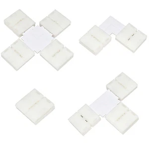 Connettore Striscia LED Singolo Colore RGB 8 mm 3528 10 mm 5050 L T X Adattatori - Foto 1 di 8