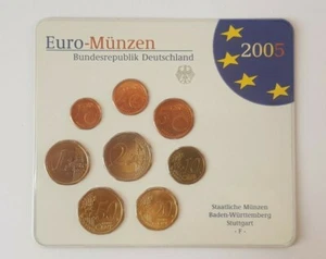 Alemania Deutschland Euro 8 Monedas Set 2005 F Stuttgart UNC BU Envío Gratis - Imagen 1 de 6