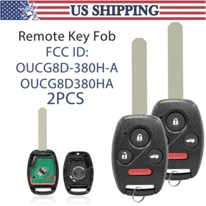 2 For 2003 2004 2005 2006 2007 Honda Accord Keyless Remote Car Key Fob 4 Buttons - Bild 1 von 8