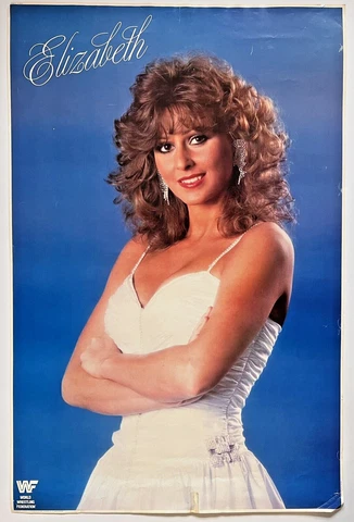 WWF Miss Elizabeth White Dress Poster 1988 23x35 Titan Sports Randy Savage wwe Cover