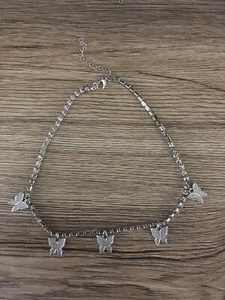 Butterfly Choker Silver Gemstone - Picture 1 of 1