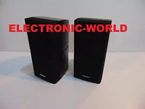 NICE! Pair of BOSE Double Cube Speakers Lifestyle Acoustimass Black - Picture 1 of 5