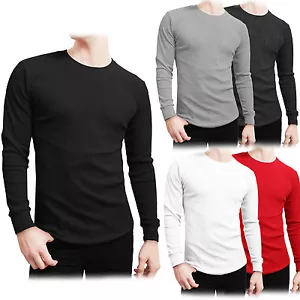 NE PEOPLE Hombre Peso Ligero Mangas Largas Cuello Redondo Térmico Básico Camiseta NEMT42 - Imagen 1 de 36