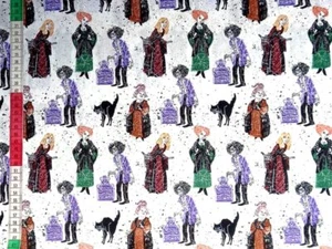Disney Hocus Pocus Watercolour Fat Quarter 100% Cotton Fabric Halloween - Picture 1 of 1
