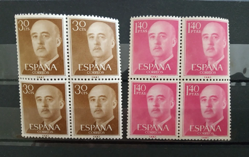 AÑO1955 SELLOS NUEVOS  BLOQUE DE 4 FRANCO (ESPAÑA) - Imagen 1 de 1