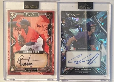 Prelander Berroa 1/2 Auto & Cam Cannarella 3/3 Auto Wild Card Top Prospects - Image 1 of 2