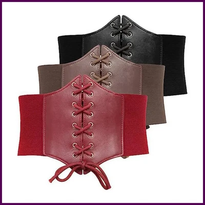 Cinturón Armadura Cuero Ancho Medieval Cintura Steampunk Disfraz Accesorio Mujeres Hombres Vik Foto 1 de 4