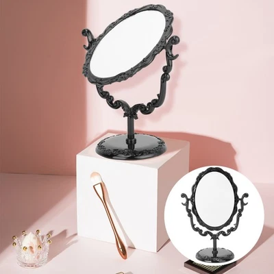  Ornate Makeup Mirror Swivel Counter Vintage Table Top with Stand Vanity Lights - Image 1 of 4