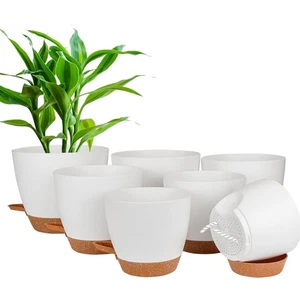 Blumentopf, Pflanztopf, Selbstbewässerung, Kunststoff, 7 Stück, drinnen draußen - Bild 1 von 10