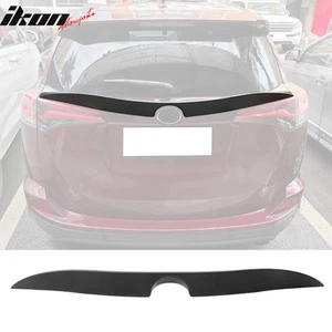 Fits 16-18 Toyota Rav4 IKON ABS Add-on Rear Trunk Spoiler Middle Lip Matte Black - Picture 1 of 12
