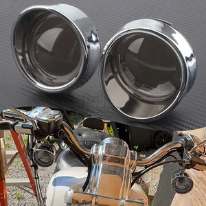 Turn Signal Light Smoke Lens Cover Bezels Visor Fit For Harley Davidson Softail - Picture 1 of 24
