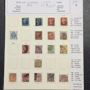 Great Britain Vintage Stamp Collection - Starting at 4% - CV $1,222 - Lot #10482 - Picture 1 of 2