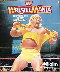 1988 -HULK HOGAN- WWF WRESTLEMANIA Poster videogioco vintage WRESTLING NES