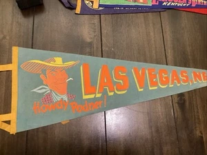 Las Vegas vintage Howdy Pardner pennant - Picture 1 of 2