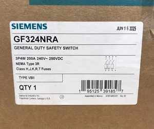 HOUSTON STOCK NUEVO SIEMENS GF324NRA DESCONEXIÓN SIN FUSIBLE 400 AMP 3R ENVÍO GRATUITO - Imagen 1 de 12