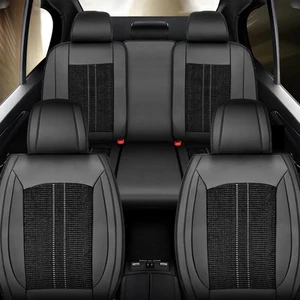 For Toyota RAV4 Full Set Leather Car Seat Cover 5-Seat Front + Rear Protectors/ - Bild 1 von 18