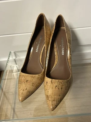 Donald J. Pliner 漆皮软木尖头高跟鞋 7 码 — 第 1/4 张图片