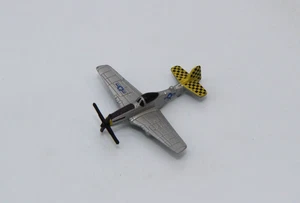 Galoob Military Micro Machines P-51 Mustang Fighter Yellow Checkerboard Tail - Picture 1 of 2