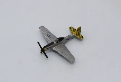 Galoob Military Micro Machines P-51 Mustang Fighter Yellow Checkerboard Tail - Image 1 of 2