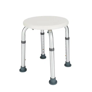 Adjustable Height Bathroom Shower Stool Safety Chair Aid Seat w/Aluminium Frame - Picture 1 of 7
