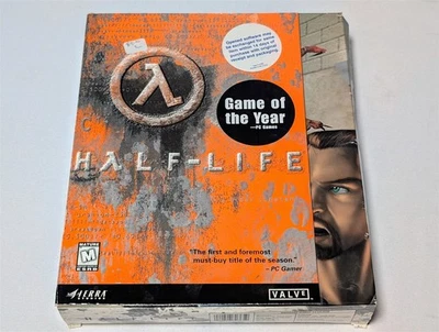 Half-Life PC Big Box 1998 con solapa frontal original, juego, manual - ¡BONITO! Foto 1 de 4