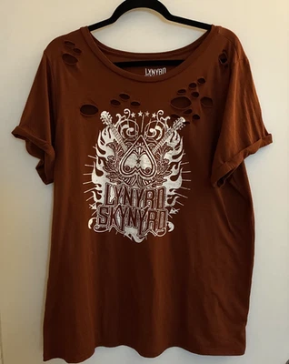 NWOT Lynyrd Skynyrd Relaxed Fit Cotton Slash Sleeve Rust Tee Size 0 (12 Large) - Image 1 of 4