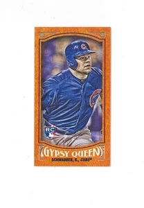 2016 Topps Gypsy Queen Kyle Schwarber RC - Leder Mini 1/1 - Bild 1 von 2