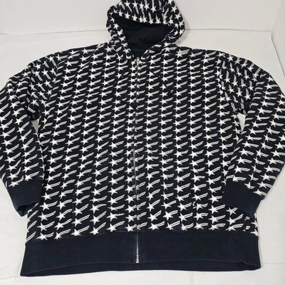 Famous Stars & Straps Vintage Raro Y2k Cremallera Peso Pesado Sudadera con Capucha AOP Para Hombre 2xl Foto 1 de 4