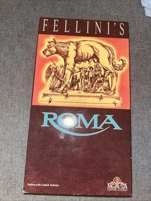 Fellini's Roma VHS 1972 English Narration Italian Audio Cult Classic Biography - Image 1 of 2