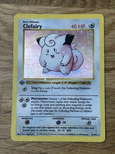 1st Edition Base Set Clefairy Holo 5/102 HP DM Pokemon Wotc vintage card Pokemon - Picture 1 of 12