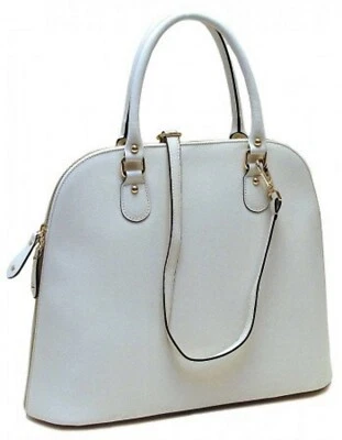 New Floto Ragazza Embossed Leather Satchel Handbag Shoulder Bag Made in Italy  - Изображение 1 из 4