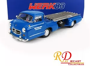 1955 MERCEDES BENZ RENNWAGEN TRANSPORTER LKW BLAU MASSSTAB 1:18 VON WERK83 - Bild 1 von 6