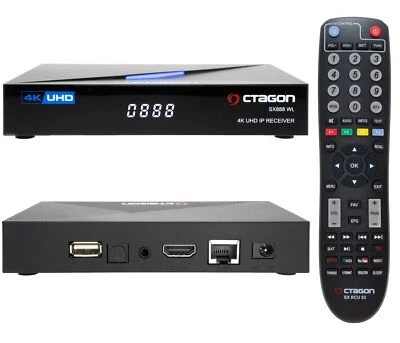 ► OCTAGON SX888 WL V2 4K UHD IP 5G Wi-Fi E2 Linux OS Smart TV IP 4K Receiver - Bild 1 von 4