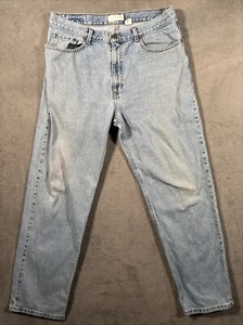 VINTAGE 90s Sonoma Jeans Mens 34x32 Light Blue Baggy Relaxed Straight Wide Leg - Picture 1 of 14