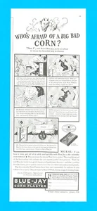 1936 Blue Jay MAIS GIPS MEDIZINISCHER DRUCK ANZEIGE behandeln Sie Ihre Füße in den 1930er Jahren Gesundheit - Bild 1 von 3