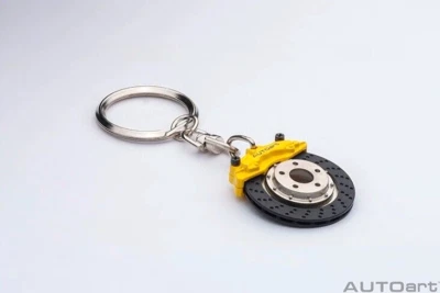 Racing Ceramic Brake Disc Keychain Key-Ring Yellow Caliper by AUTOart 41501 - Image 1 of 4