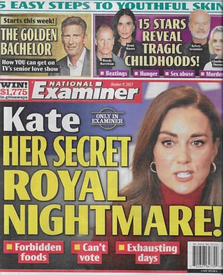 National Examiner Kate Middleton Golden Bachelor Tragic Star Childhoods 2023 - Image 1 of 4
