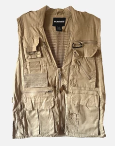 NWOTHumvee Adventure Gear Mens M Safari Photo Cargo Pockets Outdoor Khaki Vest - Picture 1 of 14