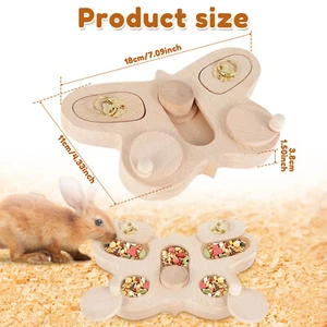 Guinea Pig Foraging Toys Mental Stimulation Toy Wooden Hamster Interactive^+ - Picture 1 of 11