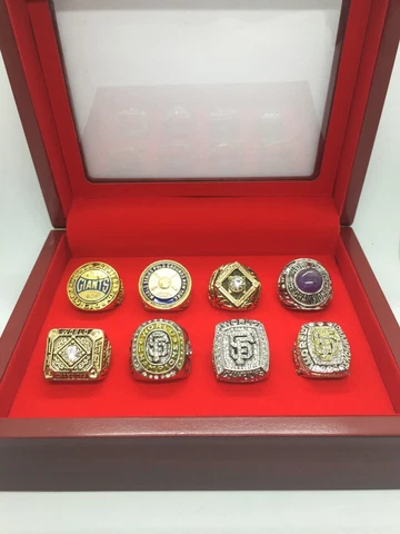 8 Giants World Championship Rings San Francisco Giants Ring Set With Display Box Cover